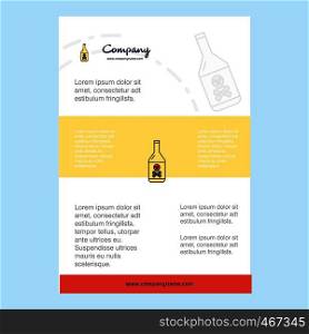 Template layout for Drink bottle comany profile ,annual report, presentations, leaflet, Brochure Vector Background
