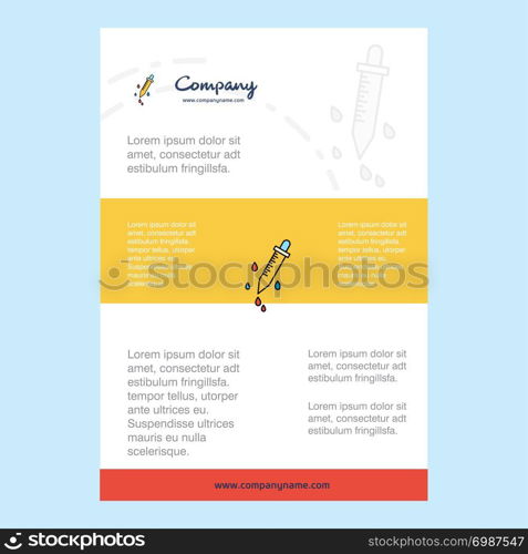 Template layout for Dropper comany profile ,annual report, presentations, leaflet, Brochure Vector Background