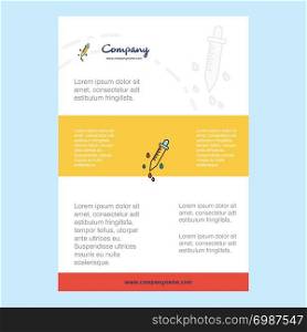 Template layout for Dropper comany profile ,annual report, presentations, leaflet, Brochure Vector Background