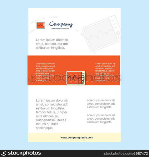 Template layout for ECG comany profile ,annual report, presentations, leaflet, Brochure Vector Background