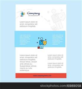 Template layout for Employee comany profile ,annual report, presentations, leaflet, Brochure Vector Background
