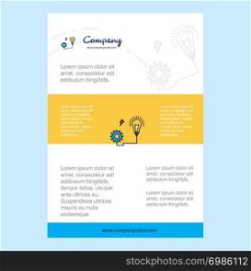 Template layout for Energy power comany profile ,annual report, presentations, leaflet, Brochure Vector Background