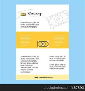 Template layout for Euro comany profile ,annual report, presentations, leaflet, Brochure Vector Background