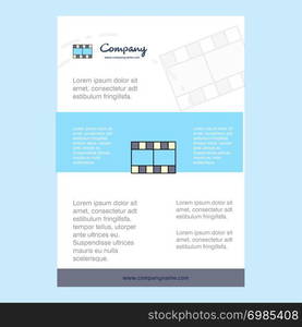 Template layout for Film comany profile ,annual report, presentations, leaflet, Brochure Vector Background