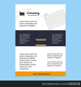 Template layout for Film roll comany profile ,annual report, presentations, leaflet, Brochure Vector Background