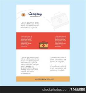 Template layout for First aid box comany profile ,annual report, presentations, leaflet, Brochure Vector Background