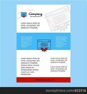 Template layout for Folder setting comany profile ,annual report, presentations, leaflet, Brochure Vector Background