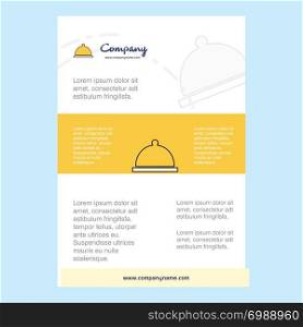 Template layout for Food dish comany profile ,annual report, presentations, leaflet, Brochure Vector Background