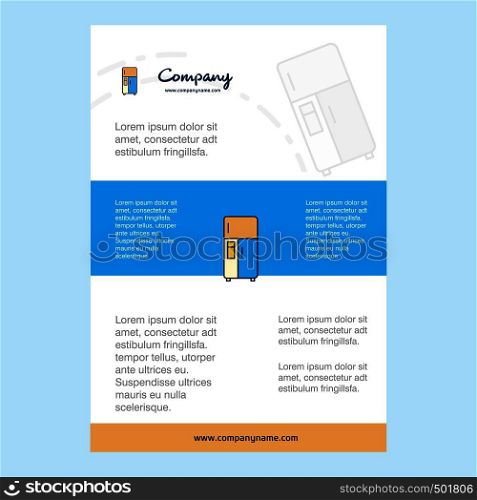 Template layout for Fridge comany profile ,annual report, presentations, leaflet, Brochure Vector Background