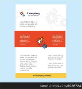 Template layout for Gear comany profile ,annual report, presentations, leaflet, Brochure Vector Background