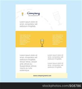 Template layout for Glass comany profile ,annual report, presentations, leaflet, Brochure Vector Background