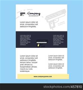 Template layout for Gun comany profile ,annual report, presentations, leaflet, Brochure Vector Background