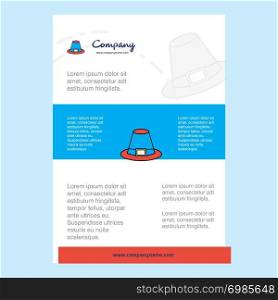 Template layout for Hat comany profile ,annual report, presentations, leaflet, Brochure Vector Background