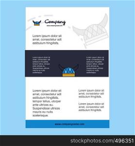 Template layout for Helmet comany profile ,annual report, presentations, leaflet, Brochure Vector Background