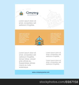 Template layout for Hotel comany profile ,annual report, presentations, leaflet, Brochure Vector Background