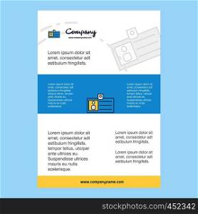 Template layout for Id card comany profile ,annual report, presentations, leaflet, Brochure Vector Background