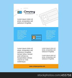 Template layout for ID card comany profile ,annual report, presentations, leaflet, Brochure Vector Background