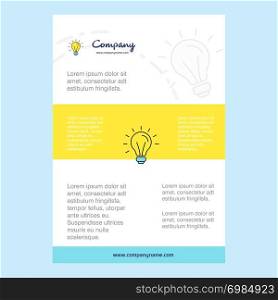 Template layout for Idea comany profile ,annual report, presentations, leaflet, Brochure Vector Background