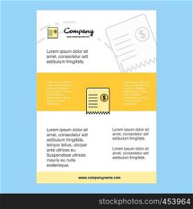 Template layout for Invoice comany profile ,annual report, presentations, leaflet, Brochure Vector Background
