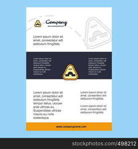 Template layout for Jump road sign comany profile ,annual report, presentations, leaflet, Brochure Vector Background