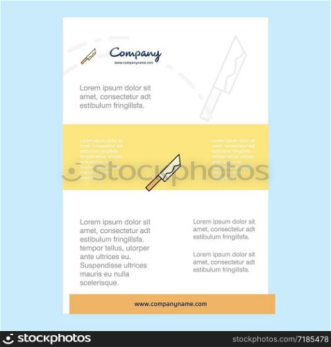 Template layout for Knife comany profile ,annual report, presentations, leaflet, Brochure Vector Background