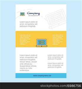 Template layout for Laptop comany profile ,annual report, presentations, leaflet, Brochure Vector Background