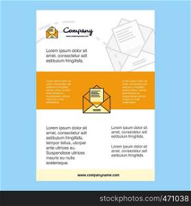 Template layout for Letter comany profile ,annual report, presentations, leaflet, Brochure Vector Background