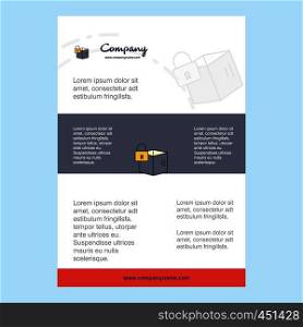 Template layout for Locked box comany profile ,annual report, presentations, leaflet, Brochure Vector Background