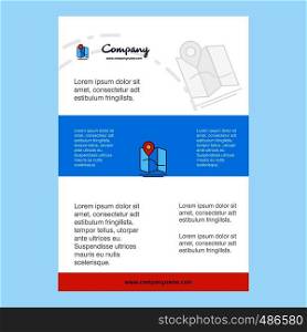 Template layout for Map comany profile ,annual report, presentations, leaflet, Brochure Vector Background