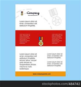 Template layout for Medal comany profile ,annual report, presentations, leaflet, Brochure Vector Background