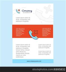 Template layout for Medical call comany profile ,annual report, presentations, leaflet, Brochure Vector Background