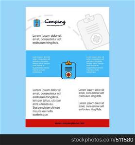 Template layout for Medical clipboard comany profile ,annual report, presentations, leaflet, Brochure Vector Background