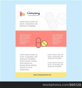 Template layout for Medicine comany profile ,annual report, presentations, leaflet, Brochure Vector Background