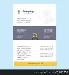 Template layout for Microphone comany profile ,annual report, presentations, leaflet, Brochure Vector Background