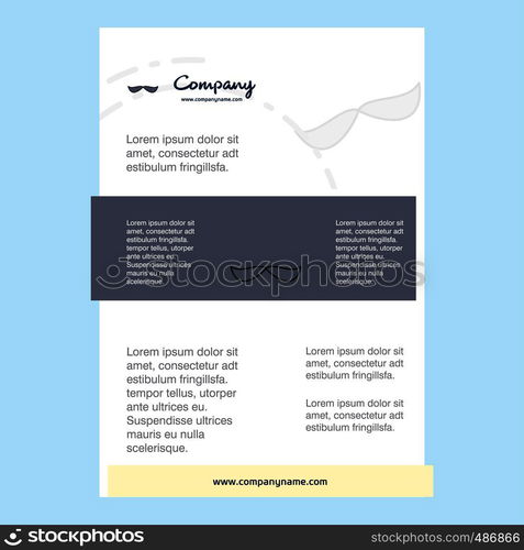 Template layout for Mustache comany profile ,annual report, presentations, leaflet, Brochure Vector Background