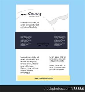 Template layout for Mustache comany profile ,annual report, presentations, leaflet, Brochure Vector Background