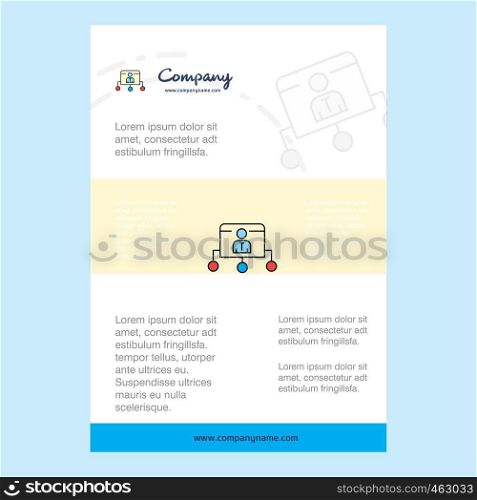 Template layout for Network comany profile ,annual report, presentations, leaflet, Brochure Vector Background
