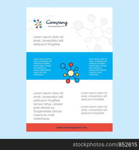 Template layout for Network comany profile ,annual report, presentations, leaflet, Brochure Vector Background