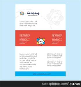Template layout for Nuclear comany profile ,annual report, presentations, leaflet, Brochure Vector Background