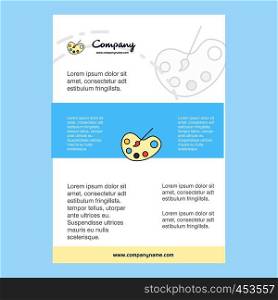 Template layout for Paint tray comany profile ,annual report, presentations, leaflet, Brochure Vector Background