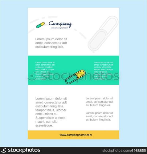 Template layout for Paper pin comany profile ,annual report, presentations, leaflet, Brochure Vector Background