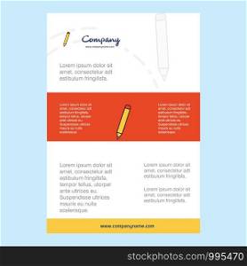 Template layout for Pencil comany profile ,annual report, presentations, leaflet, Brochure Vector Background