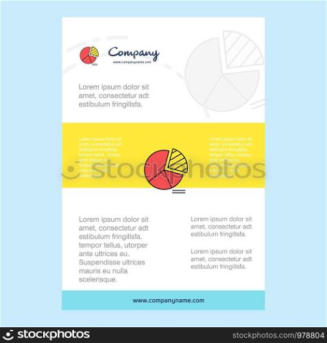 Template layout for Pie chart comany profile ,annual report, presentations, leaflet, Brochure Vector Background