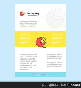 Template layout for Pie chart comany profile ,annual report, presentations, leaflet, Brochure Vector Background