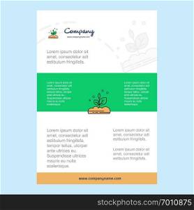 Template layout for Plant comany profile ,annual report, presentations, leaflet, Brochure Vector Background