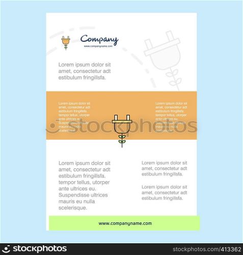 Template layout for Plough comany profile ,annual report, presentations, leaflet, Brochure Vector Background