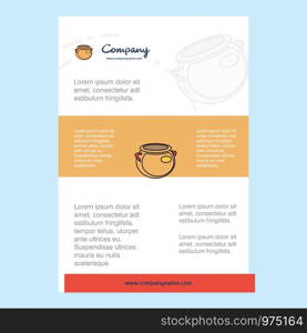 Template layout for Pot comany profile ,annual report, presentations, leaflet, Brochure Vector Background