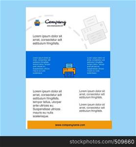 Template layout for Printer comany profile ,annual report, presentations, leaflet, Brochure Vector Background