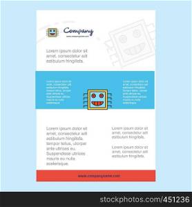 Template layout for Processor comany profile ,annual report, presentations, leaflet, Brochure Vector Background