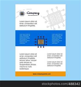 Template layout for Processor comany profile ,annual report, presentations, leaflet, Brochure Vector Background